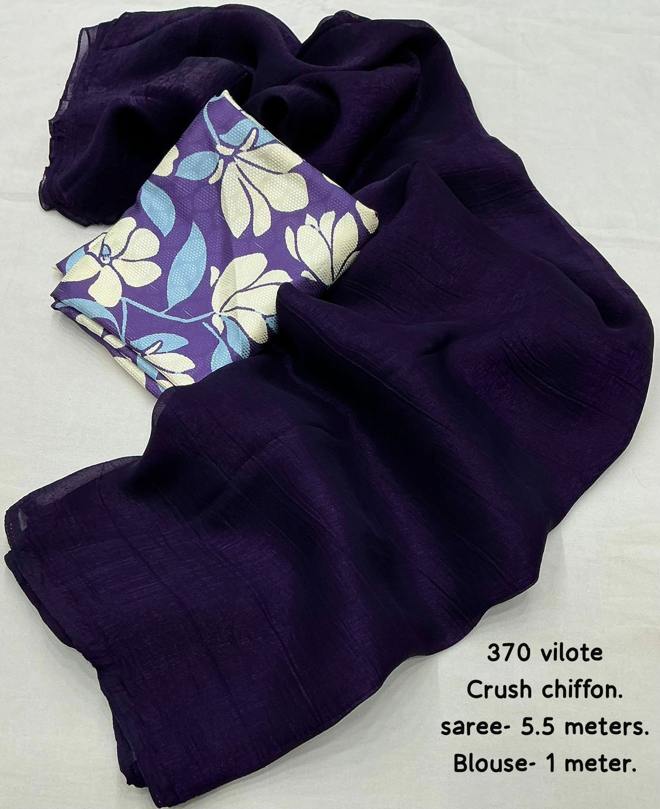 Crush chiffon sarees