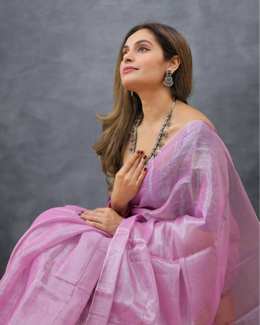 Tissue cotton sarees