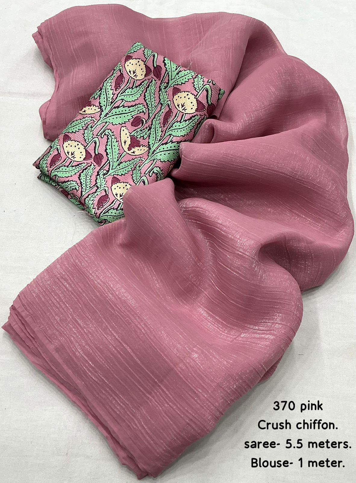 Crush chiffon sarees