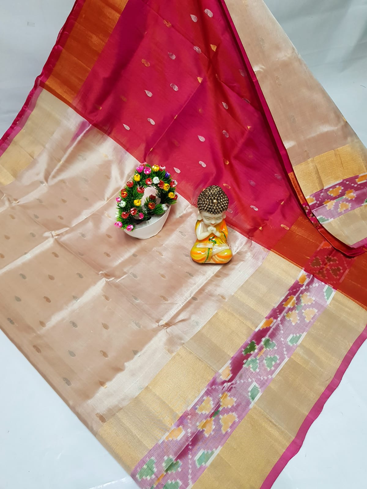 Uppada silks sarees with pochampally border