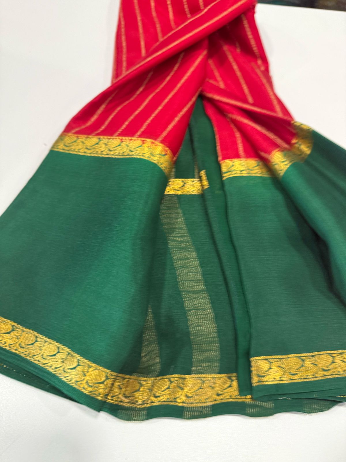 Pure Mysore wrinkle crepe silk sarees