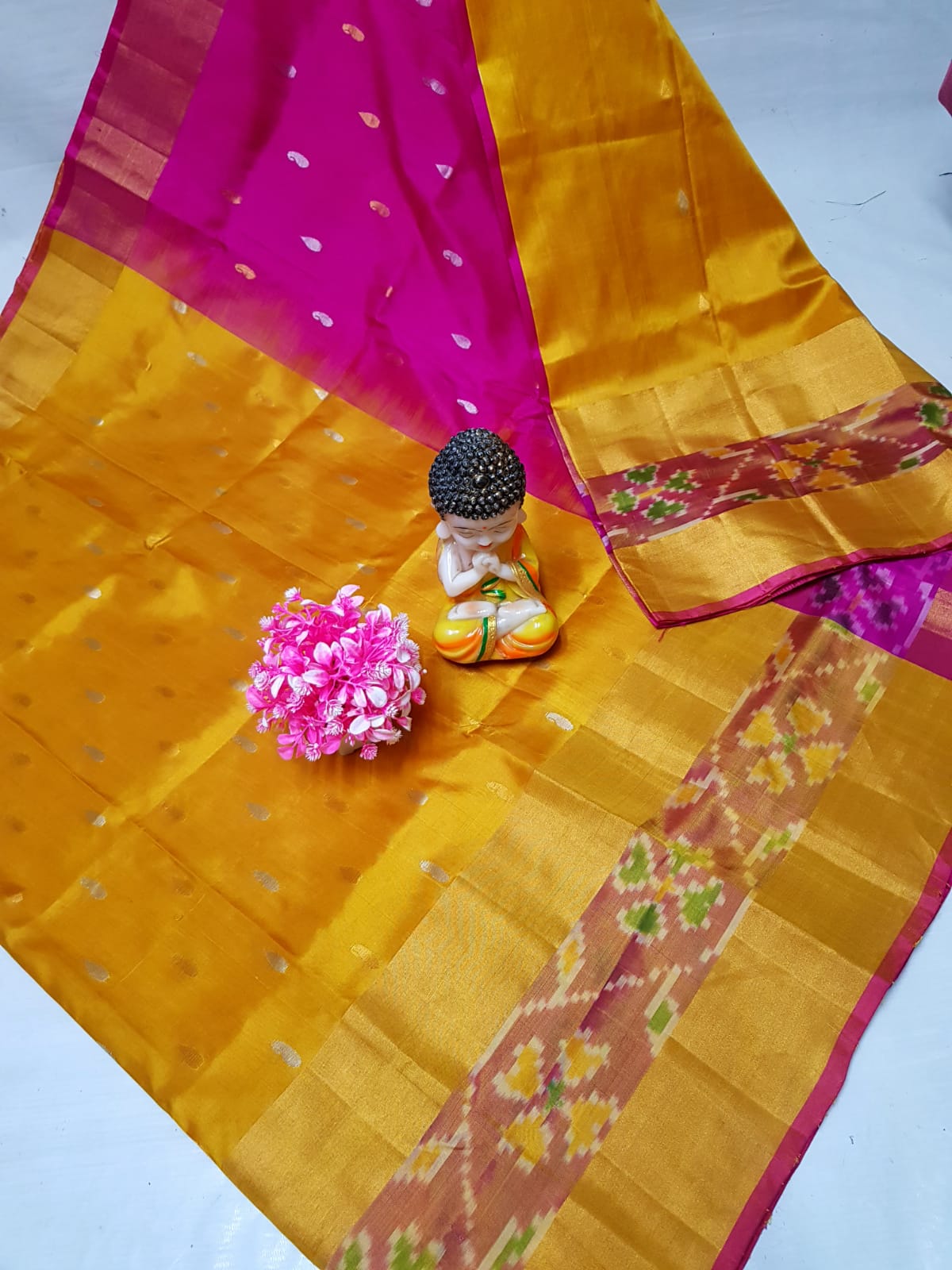 Uppada silks sarees with pochampally border