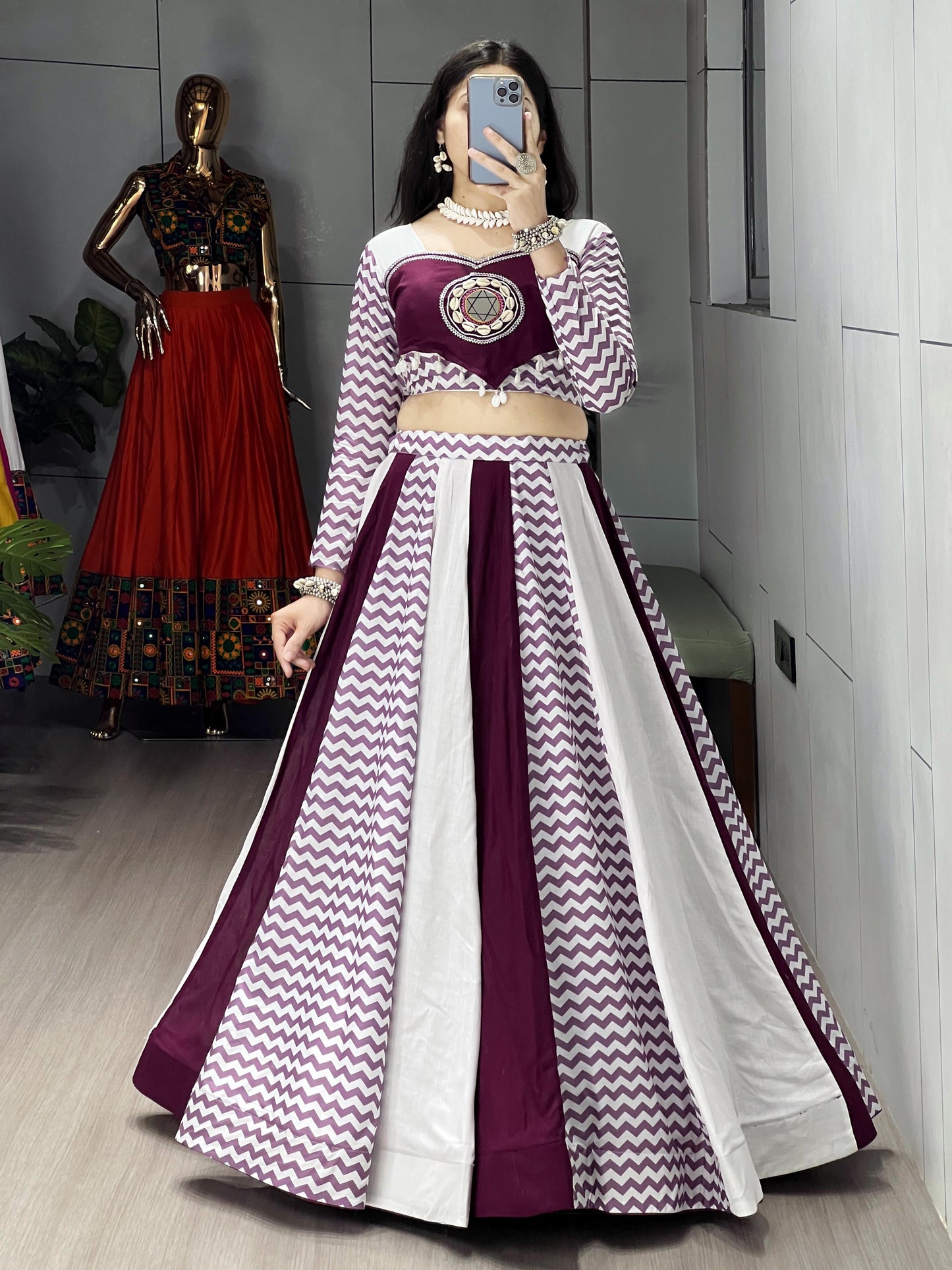 Pure Rayon Cotton lehenga set