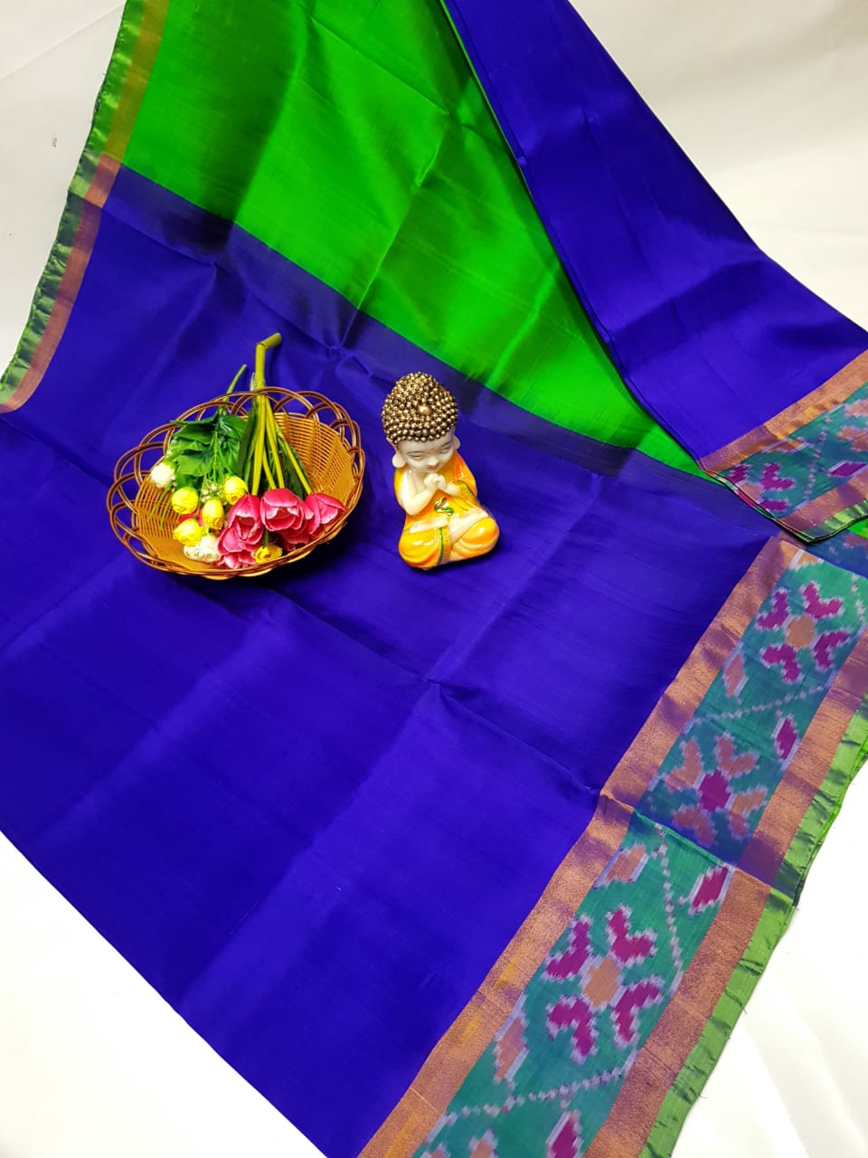 Uppada sarees with small pochampally border