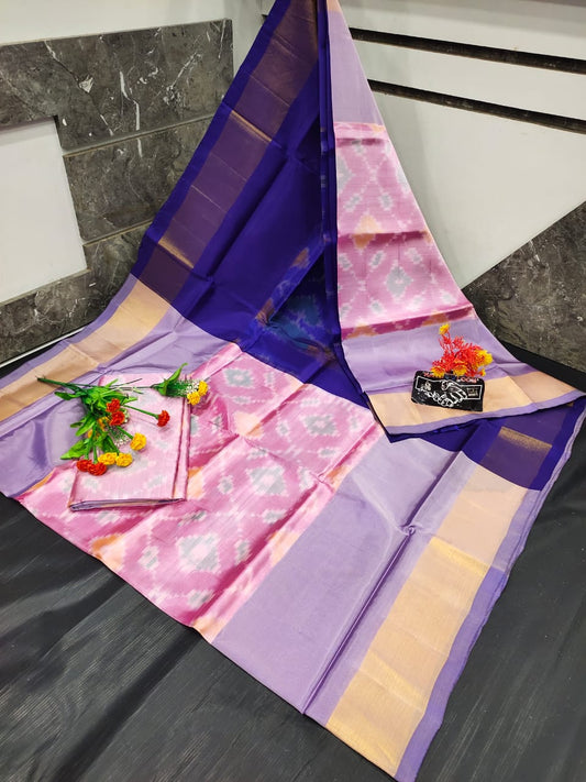 pastel pink Uppada soft silk sarees