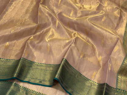 Copper chanderi tissue silk sarees