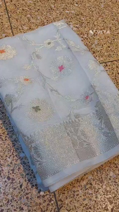 Banarasi semi pure silk georgette sarees