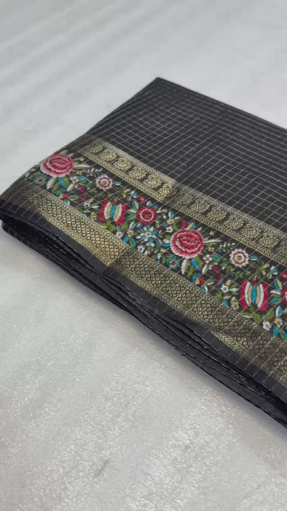 Dola silk sarees with double zari border
