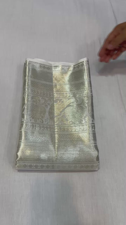 Silver pure kanchipuram bridal silk sarees