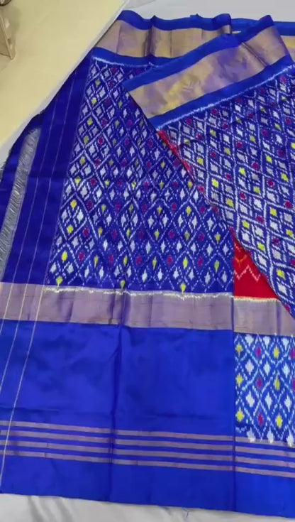 Red pure pochampally ikkat silk sarees