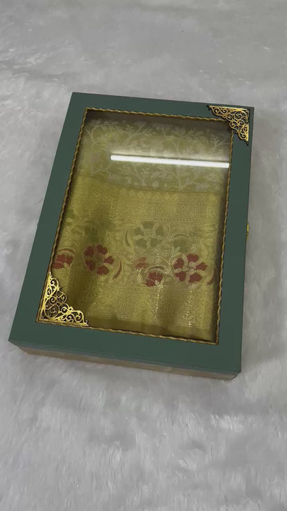 Gold Banarasi tissue silk sarees