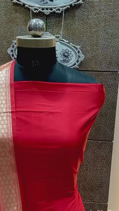 Banarasi plain silk suit