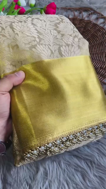 Gold kanchipuram tissue silk sarees