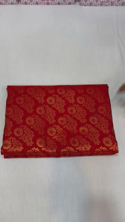 Dark Red pure kanchipuram bridal silk sarees