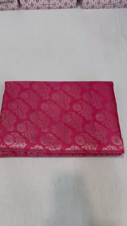 Pink pure kanchipuram bridal silk sarees