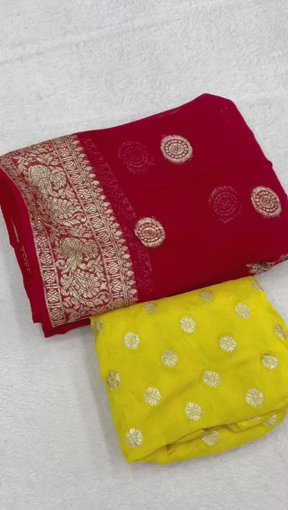 Pure Viscose Georgette sarees