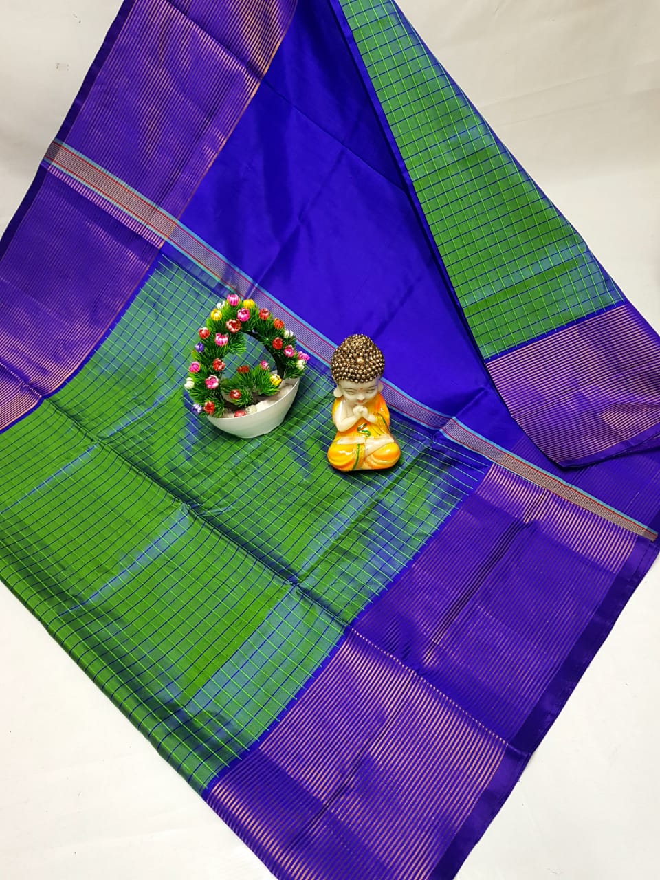 Uppada checks sarees with big border