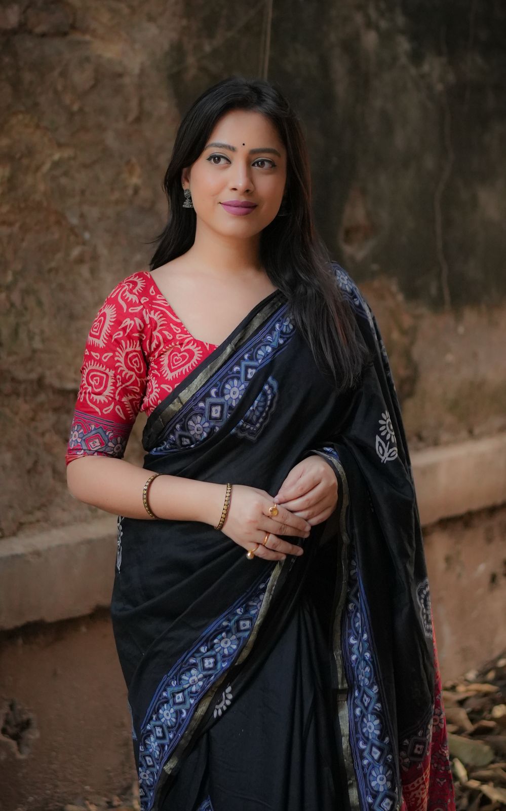 Black chanderi cotton sarees