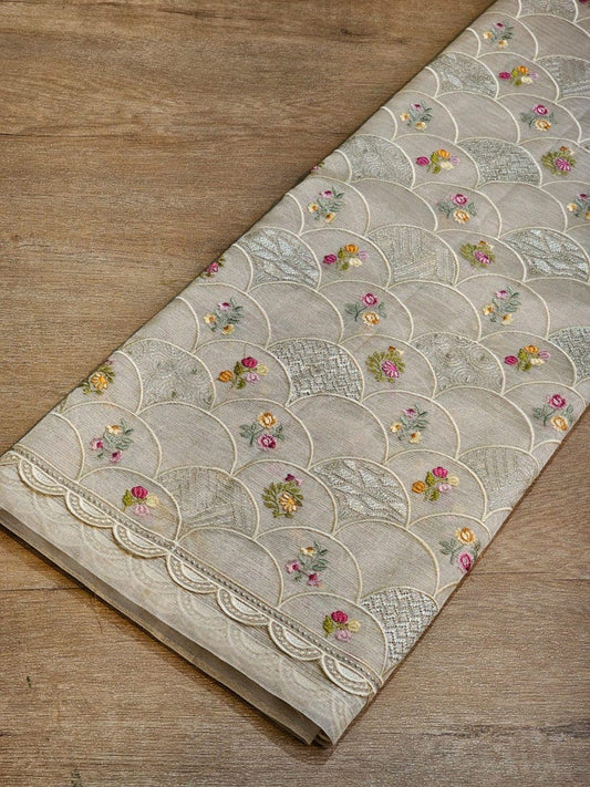 Organza embroidery sarees