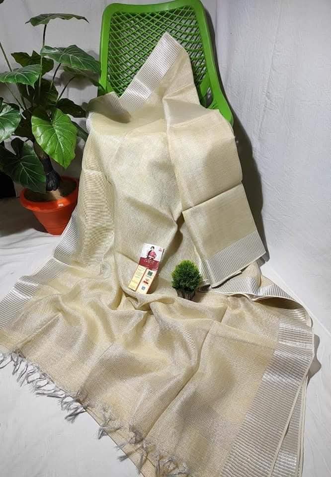 Pure 150 counts Tissue linen sarees