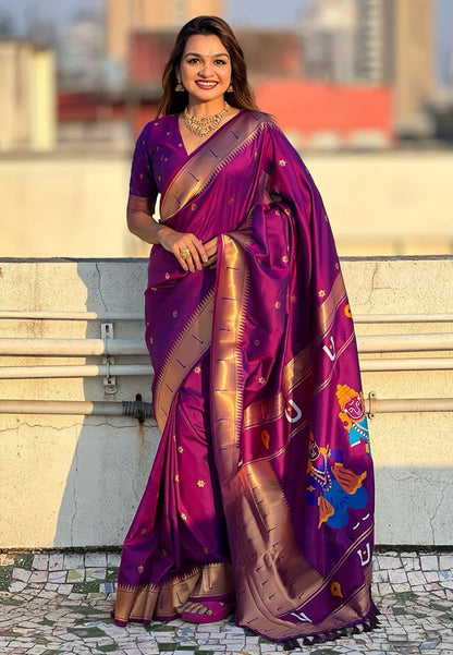 Vittala design Paithani Sarees