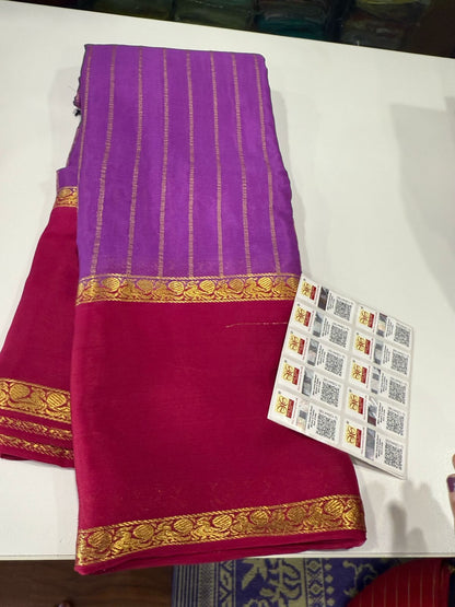 Pure Mysore wrinkle crepe silk sarees