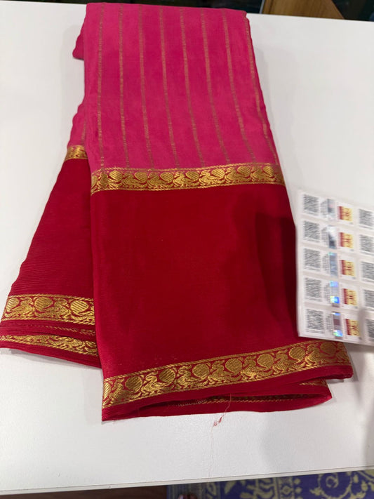 Pure Mysore wrinkle crepe silk sarees