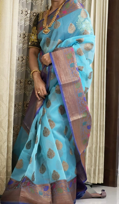 Banarasi organza silk sarees