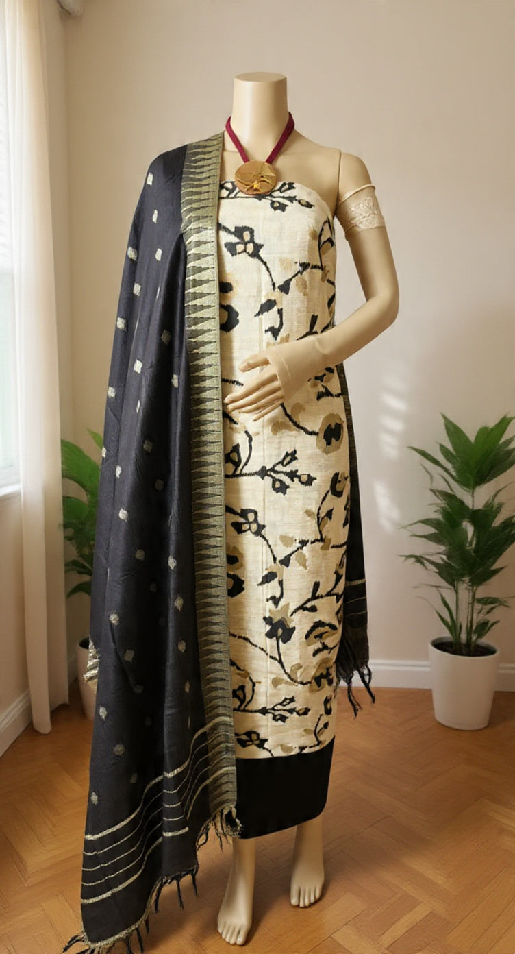 Cotton screen print dress materials
