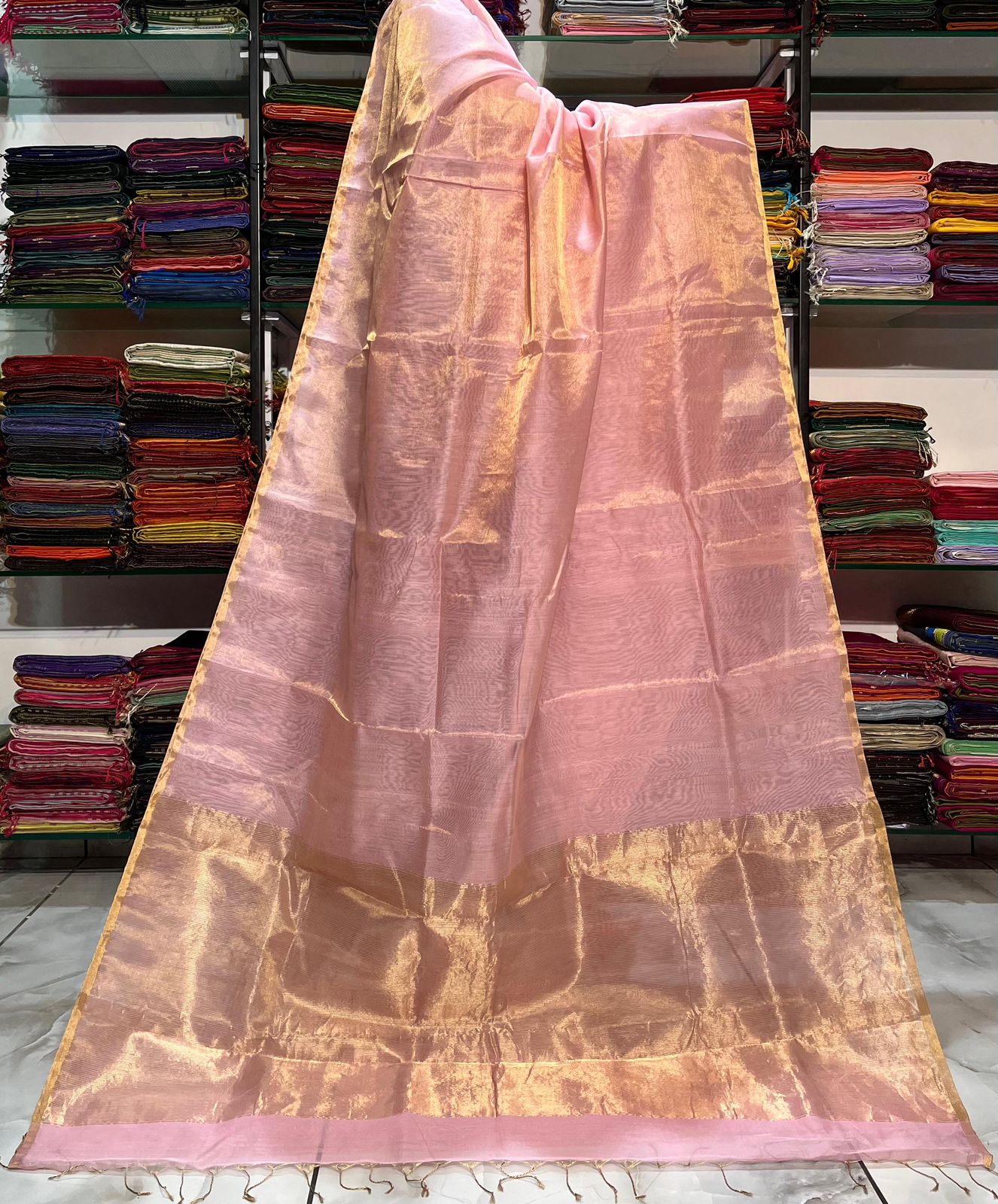Maheshwari Handloom Tissue silk sarees