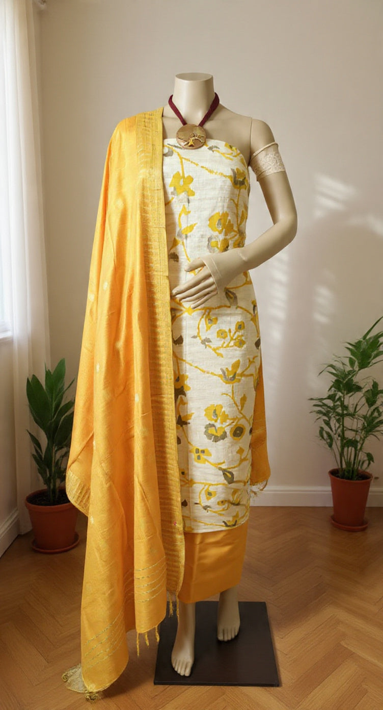Cotton screen print dress materials