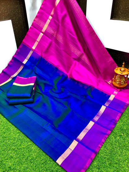 Uppada plain silk sarees