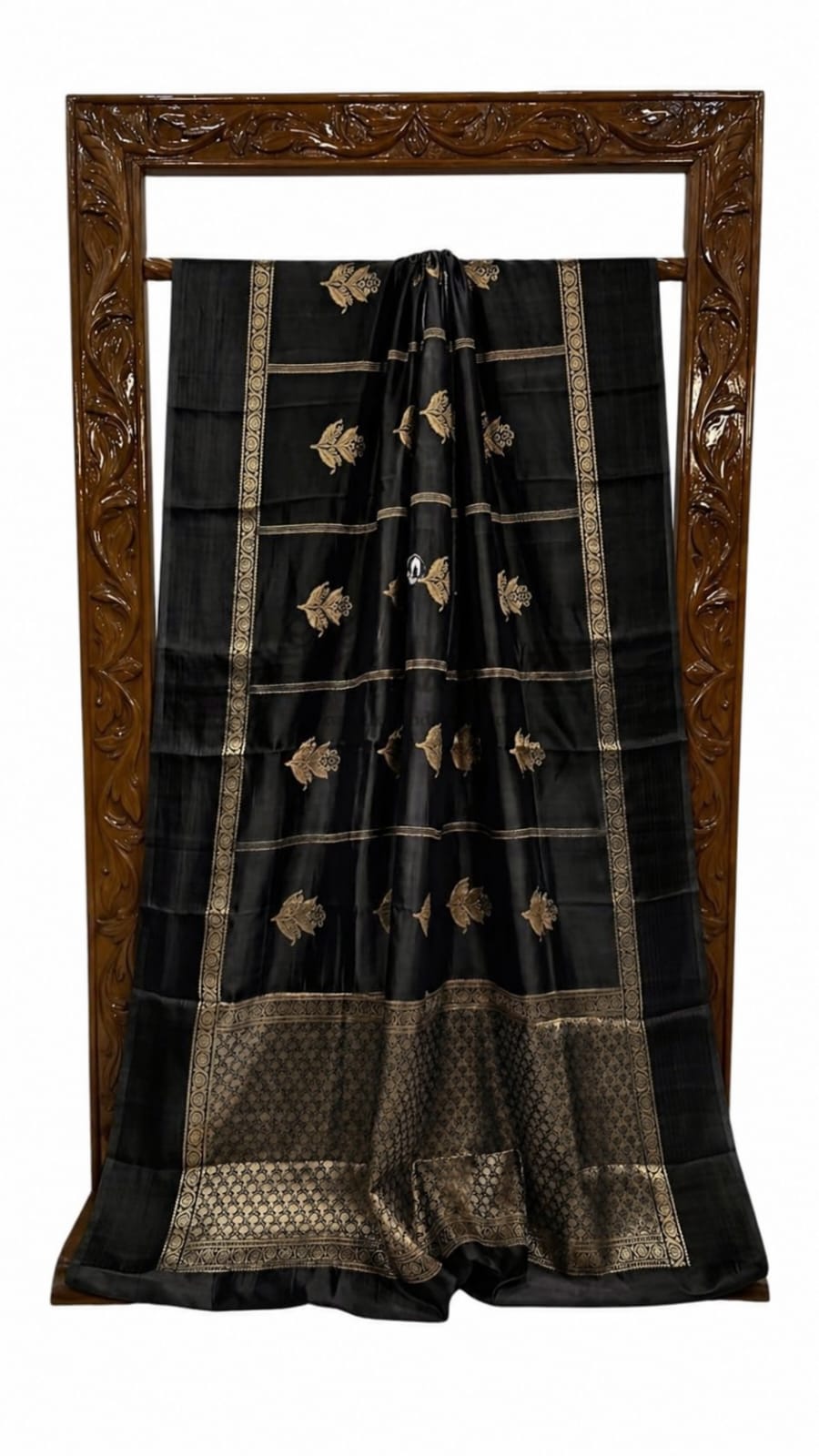 Banarasi semi pure silk katan raw mango sarees