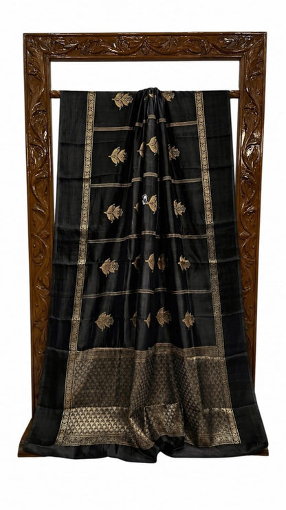 Banarasi semi pure silk katan raw mango sarees