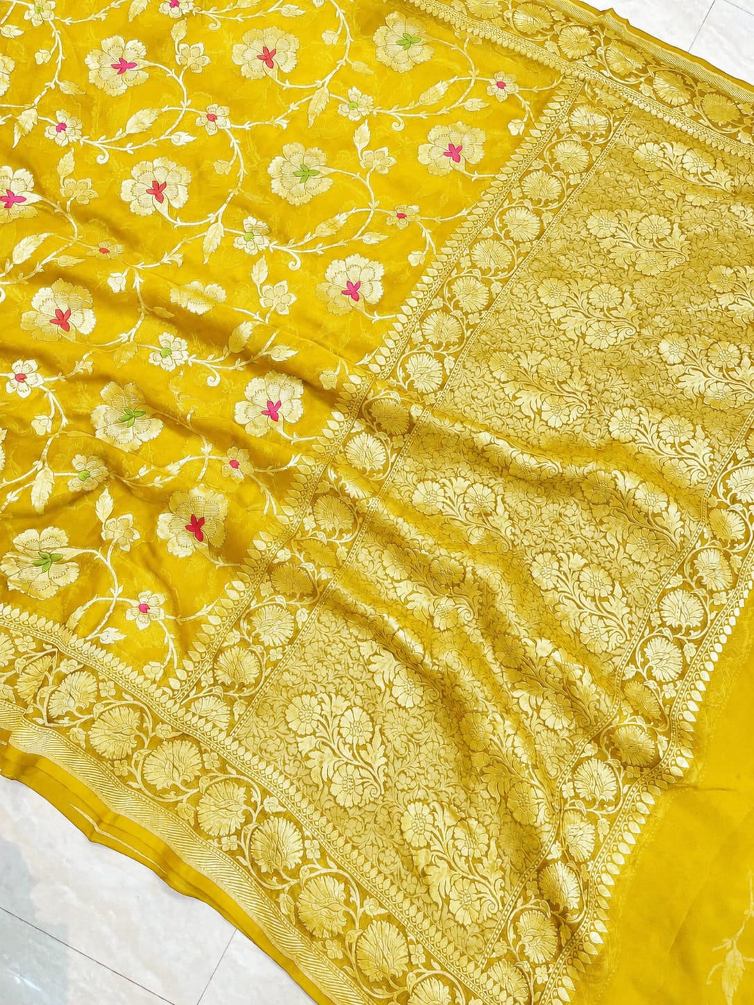 Banarasi semi pure silk georgette sarees