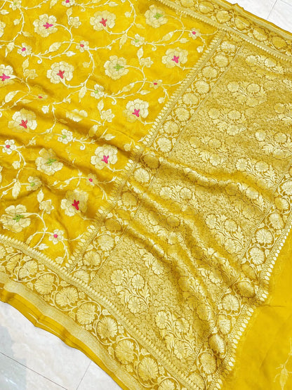 Banarasi semi pure silk georgette sarees