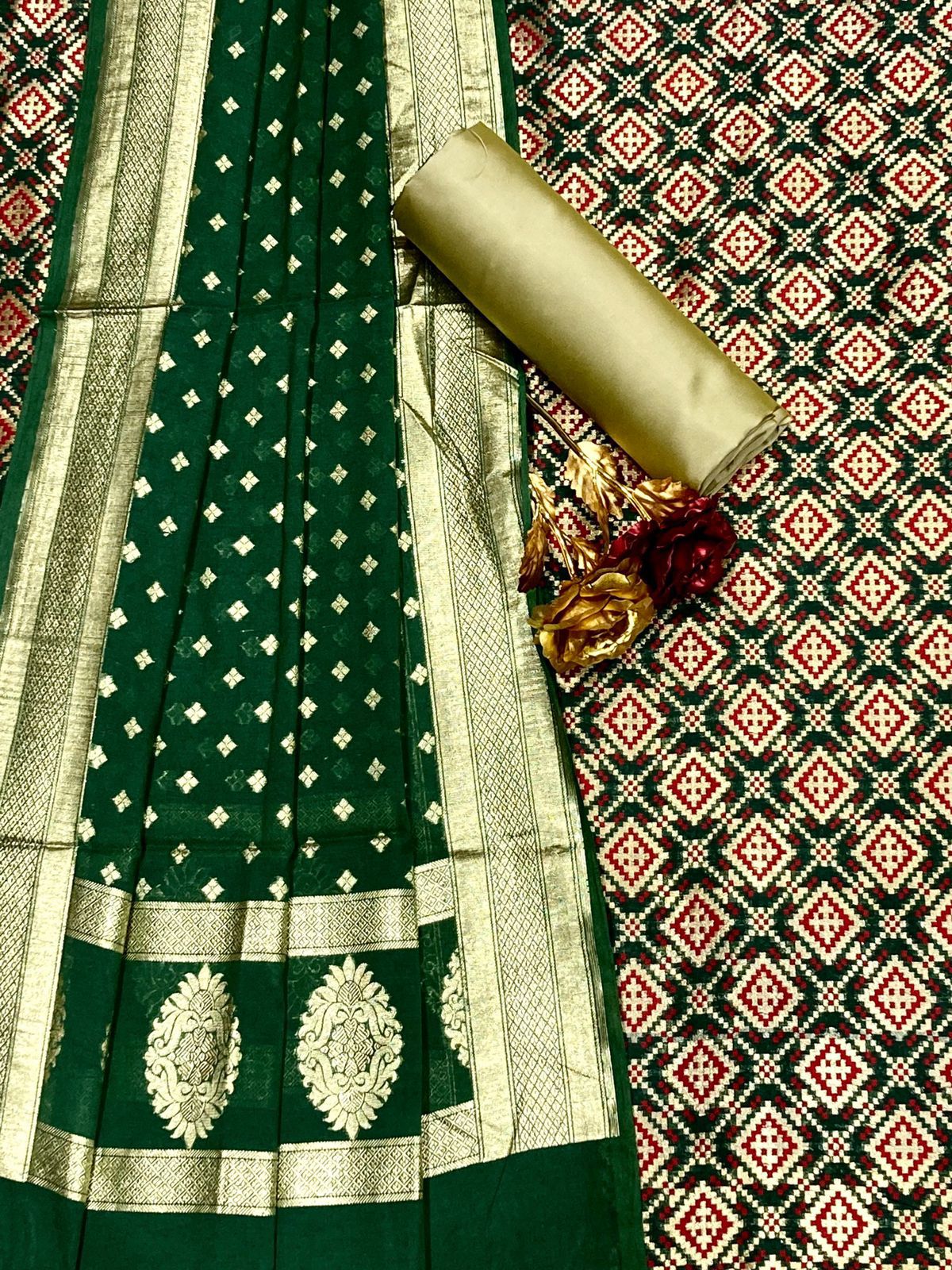 Handloom Banarasi silk suit