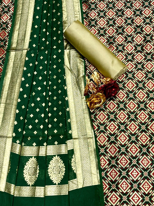 Handloom Banarasi silk suit