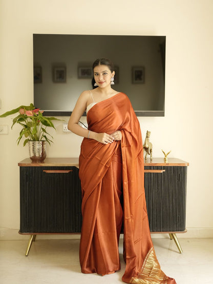 Plain katan soft silk cotton sarees