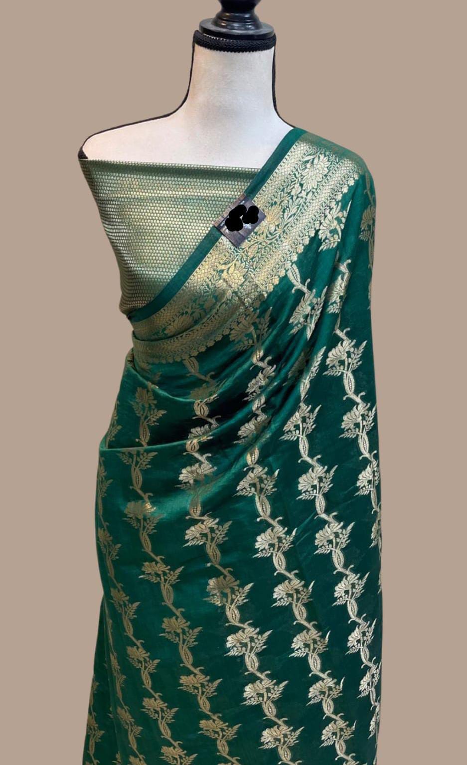 Semi Banarasi Georgette warm silk sarees