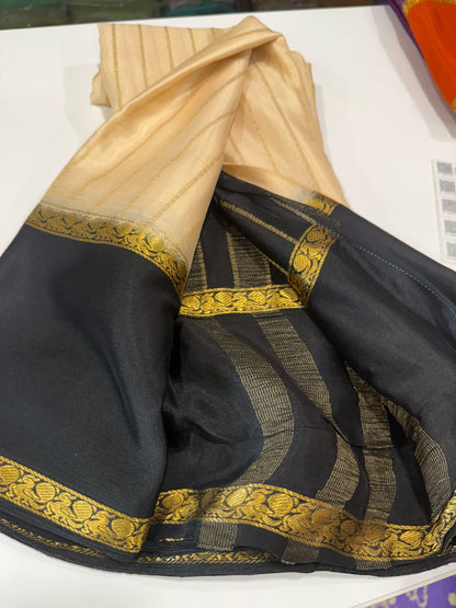 Pure Mysore wrinkle crepe silk sarees
