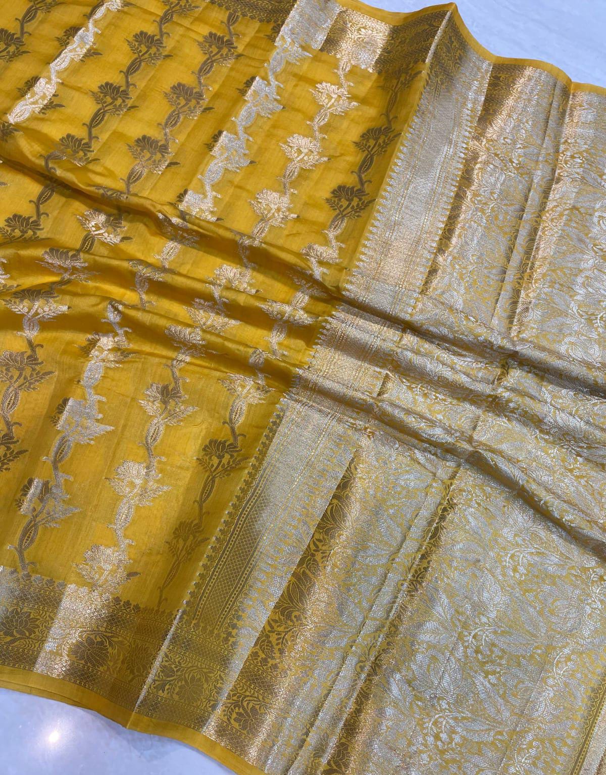 Semi Banarasi Georgette warm silk sarees
