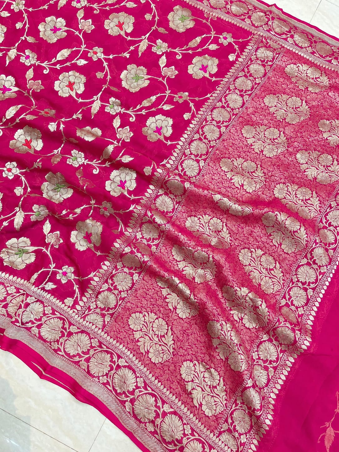 Banarasi semi pure silk georgette sarees