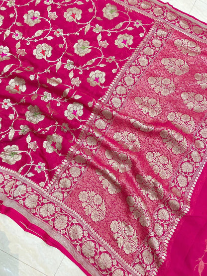 Banarasi semi pure silk georgette sarees