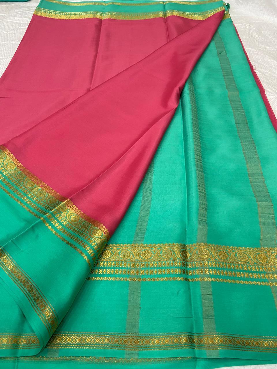 Pure Mysore crepe silk sarees