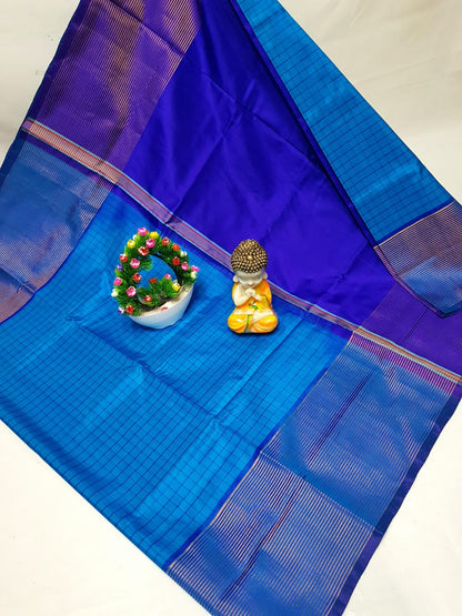 Uppada checks sarees with big border