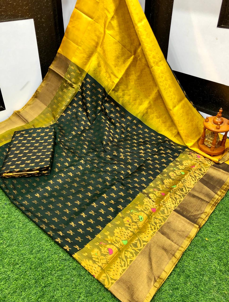 Uppada silk Anchulatha border sarees