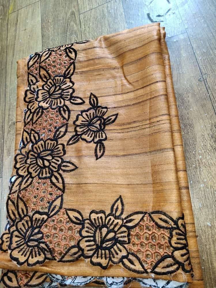 Pure Tussar silk Cutwork sarees