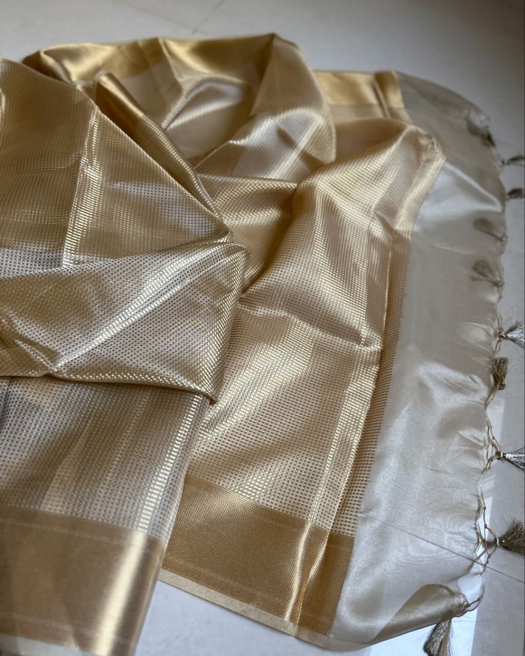 Gold banarasi Tissue silk sarees