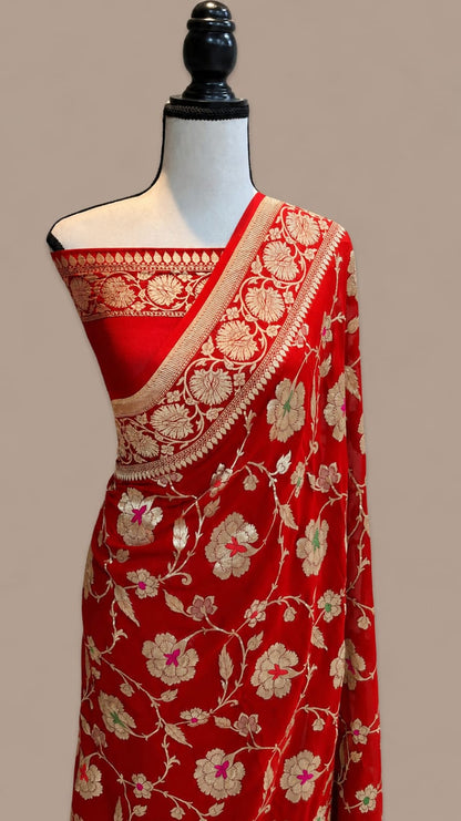Banarasi semi pure silk georgette sarees